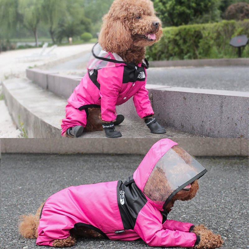 Capa de chuvacom touca  Impermeável para Cachorros