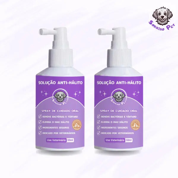 SorrisoPet™ - Spray Elimina Tártaro e Mau Hálito