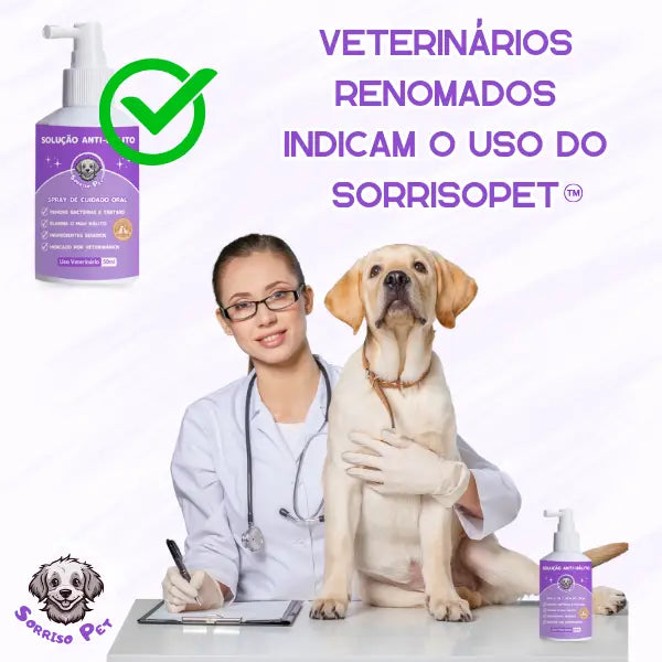 SorrisoPet™ - Spray Elimina Tártaro e Mau Hálito